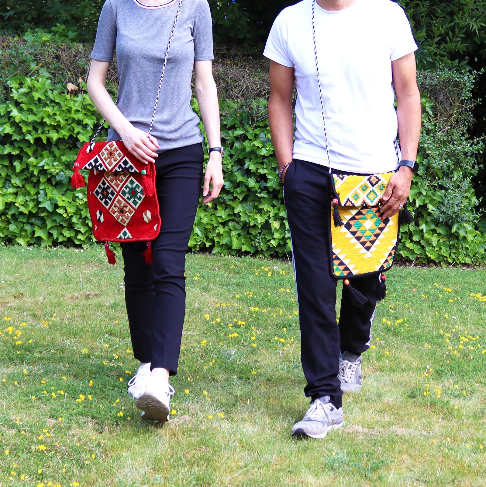 Bolsa Kilim Messenger Festival amarilla - Imagen 7