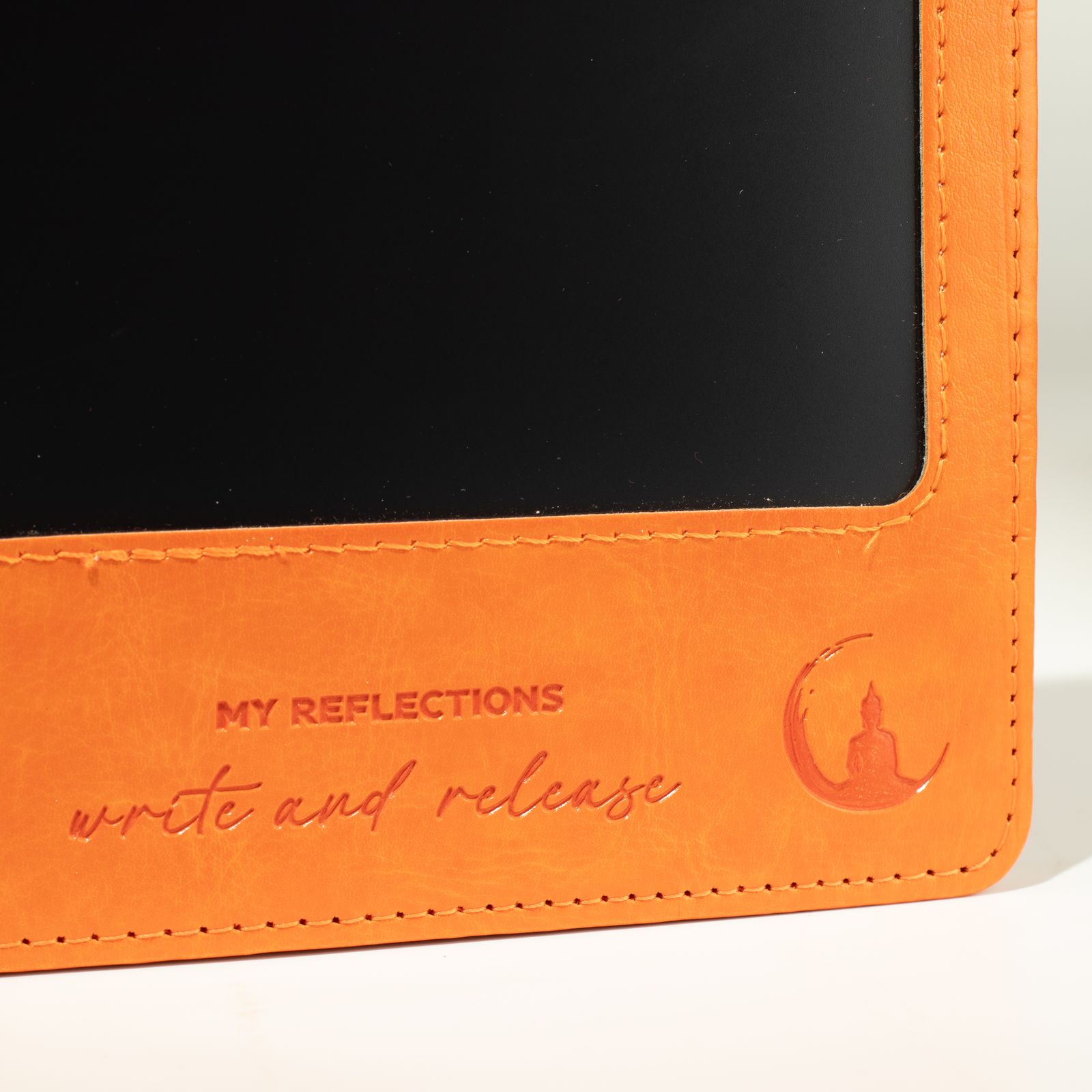 Cuaderno de intenciones A5 - Pantalla LCD borrable - Efecto cuero naranja - 80 hojas - Imagen 13