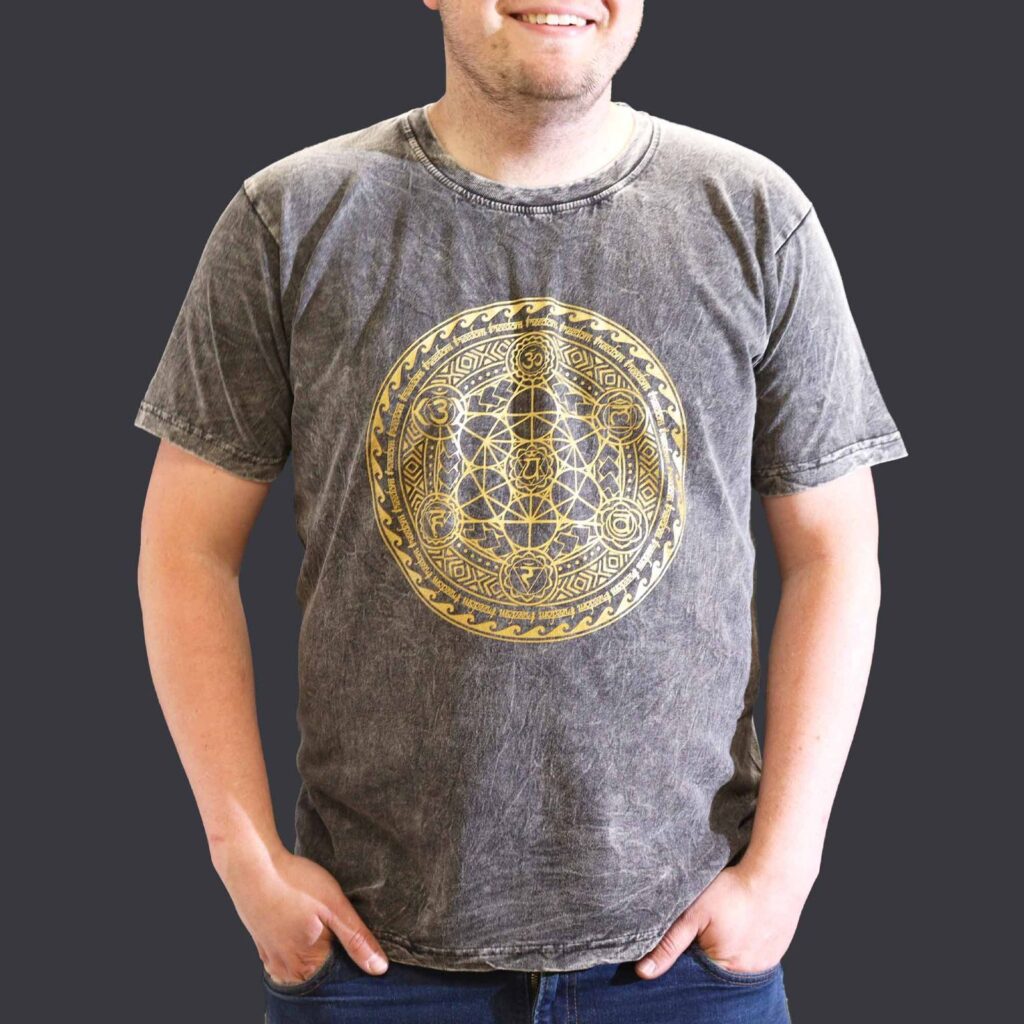 Camiseta Nomad Sari Extra Grande - Chakra - Gris oscuro