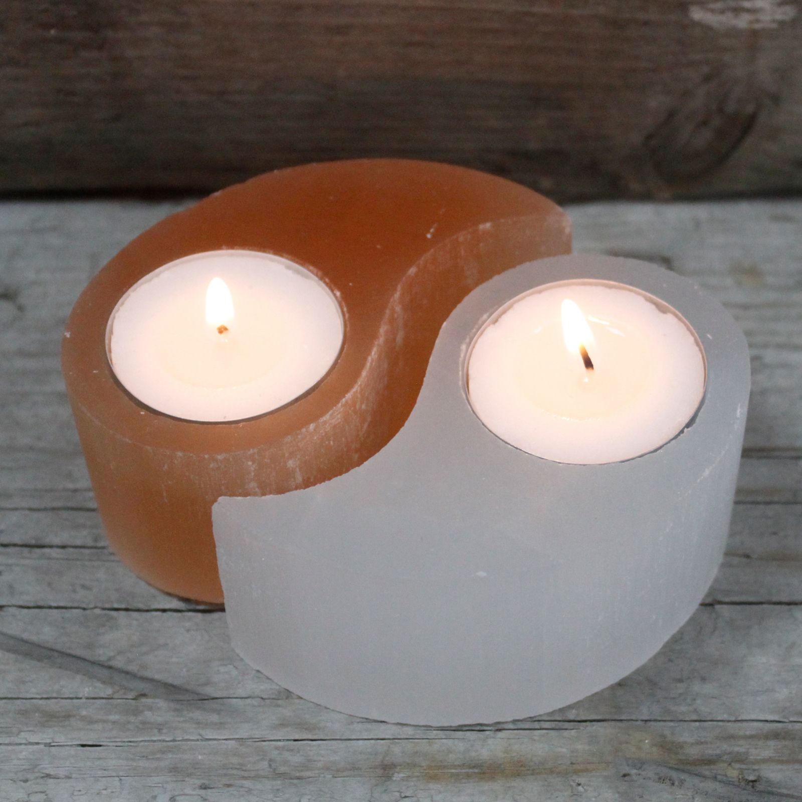 Candelabro Selenite Yin Yang - Imagen 4