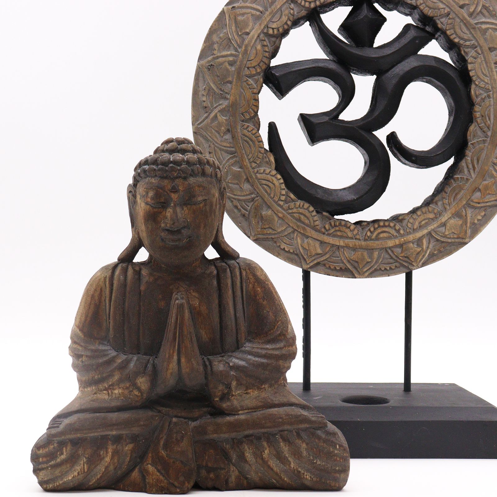Buddha Feng Shui Set - Om - Gris y Negro - Imagen 3