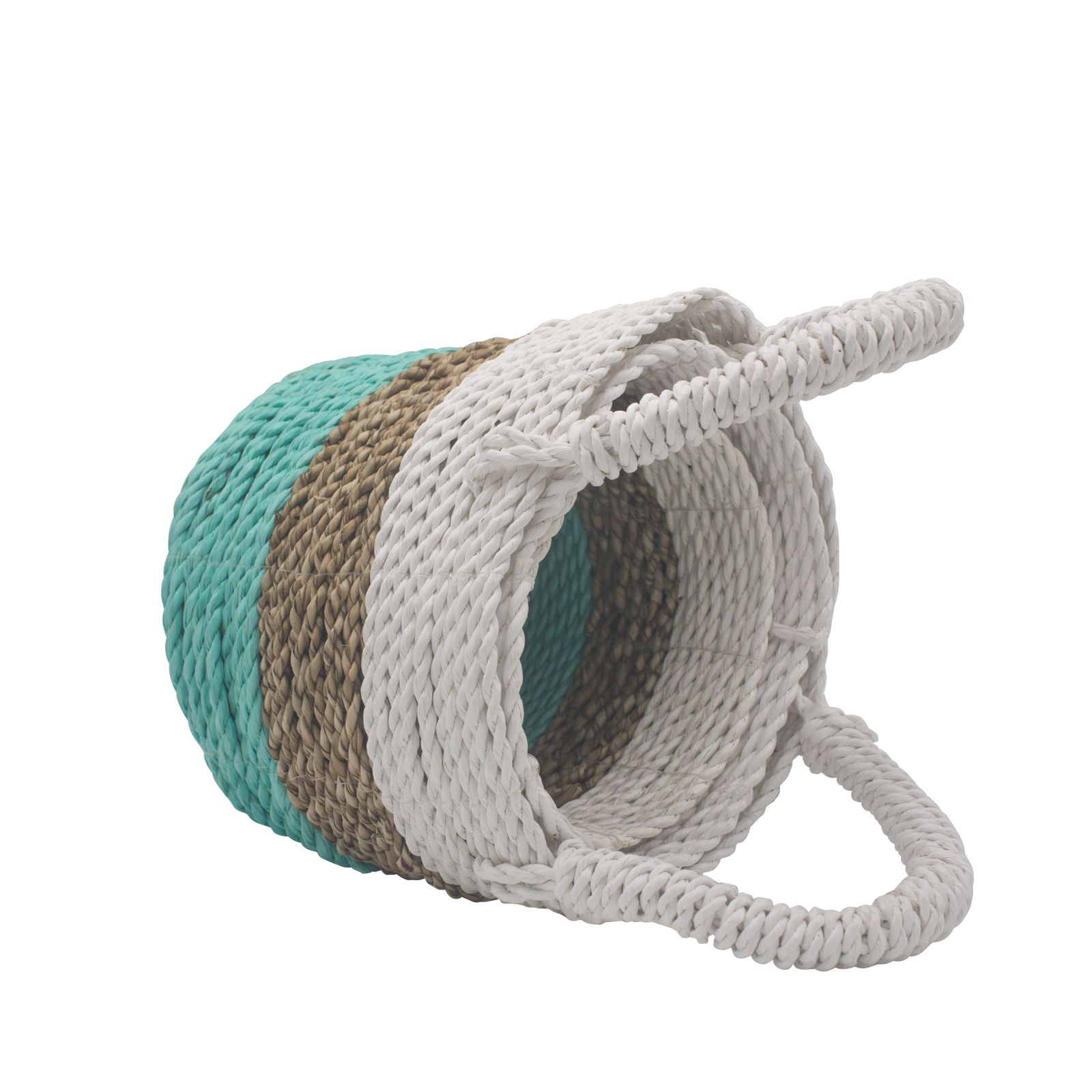 Juego de cestas de algas marinas - Verde/Natural/Blanco - Imagen 3