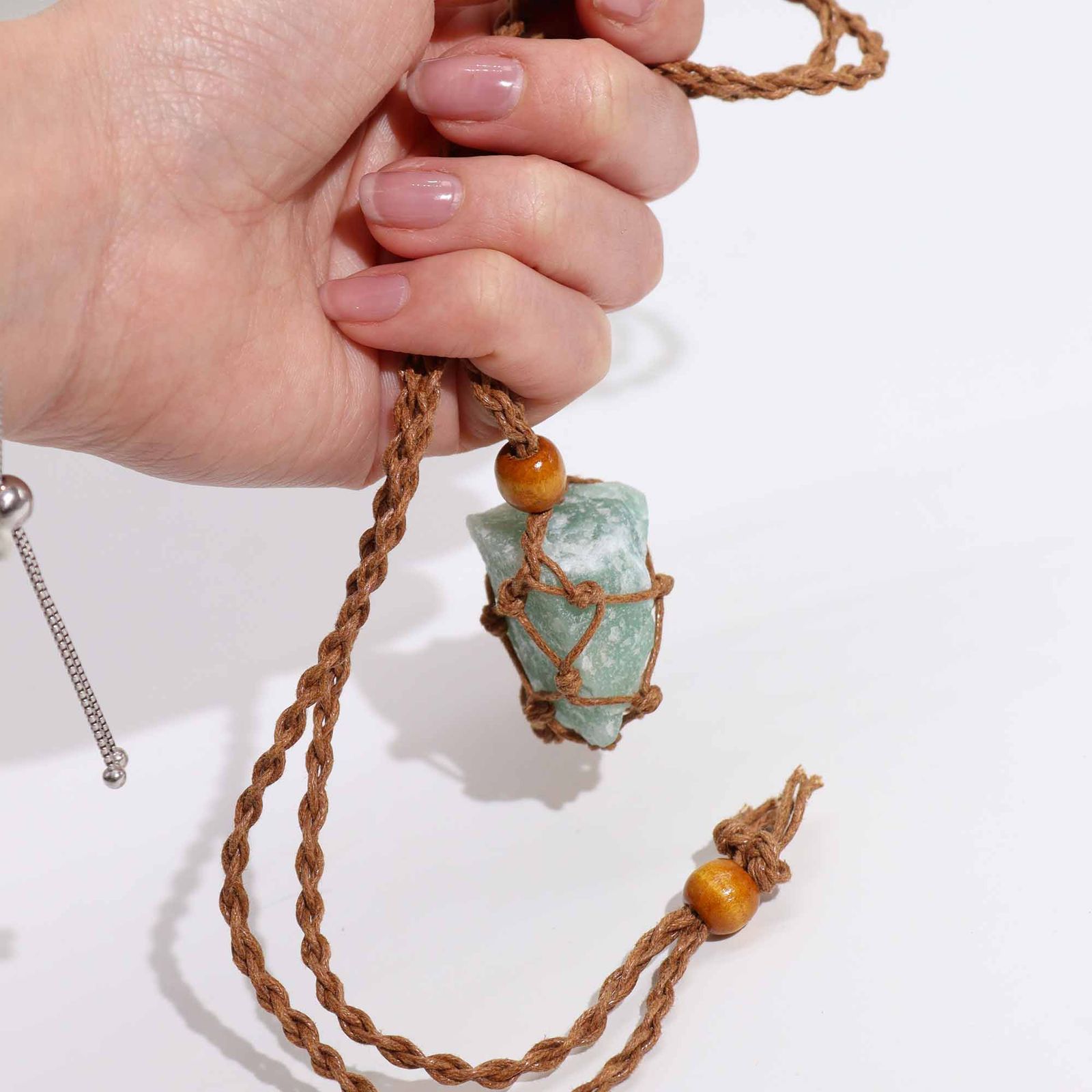 Cordones para Collar de Pieras Preciosas 45 cm - Marron - Imagen 2