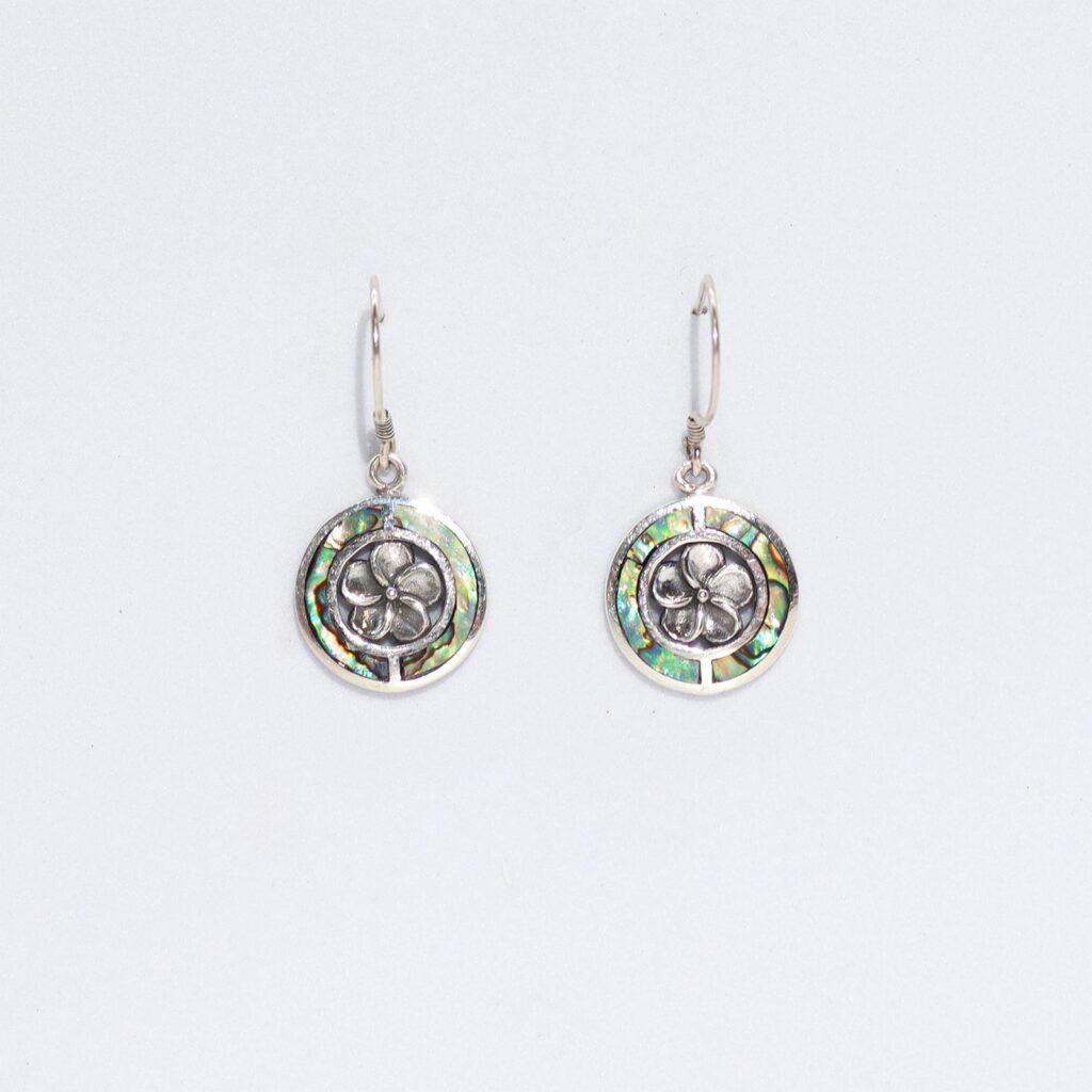 Pendientes de Concha y Plata - Frangipani - Abalón