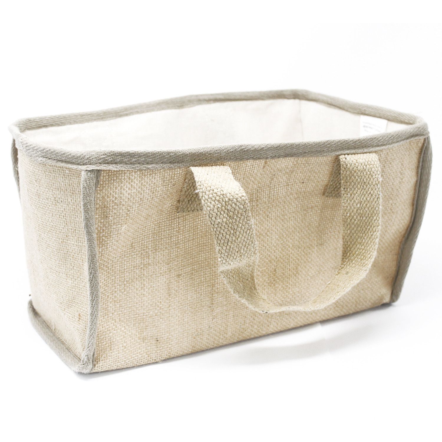 Cesta grande de yute - 33x18x20cm - Natutal - Imagen 5