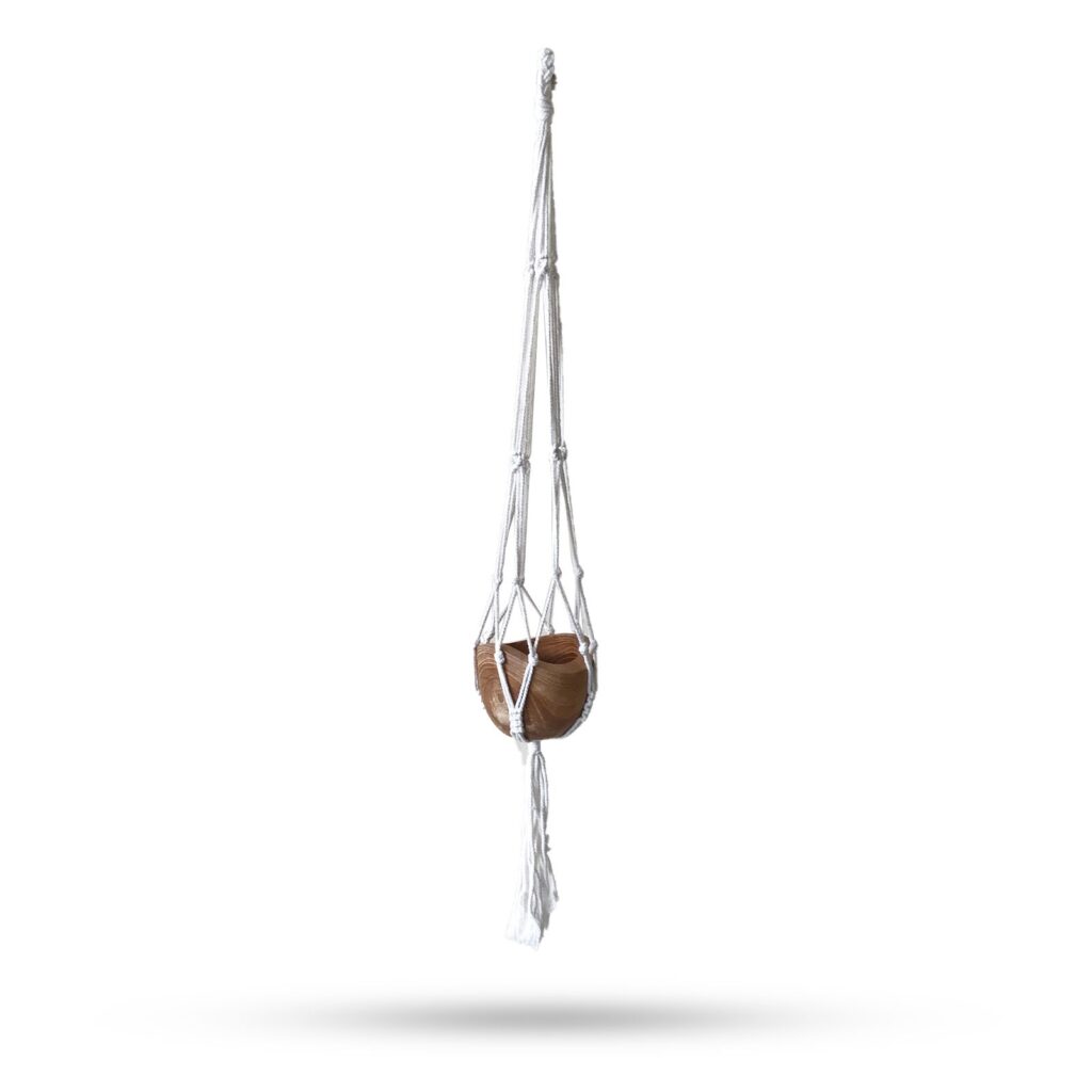 Macrame Soporte Clásico - Natural Med Pot