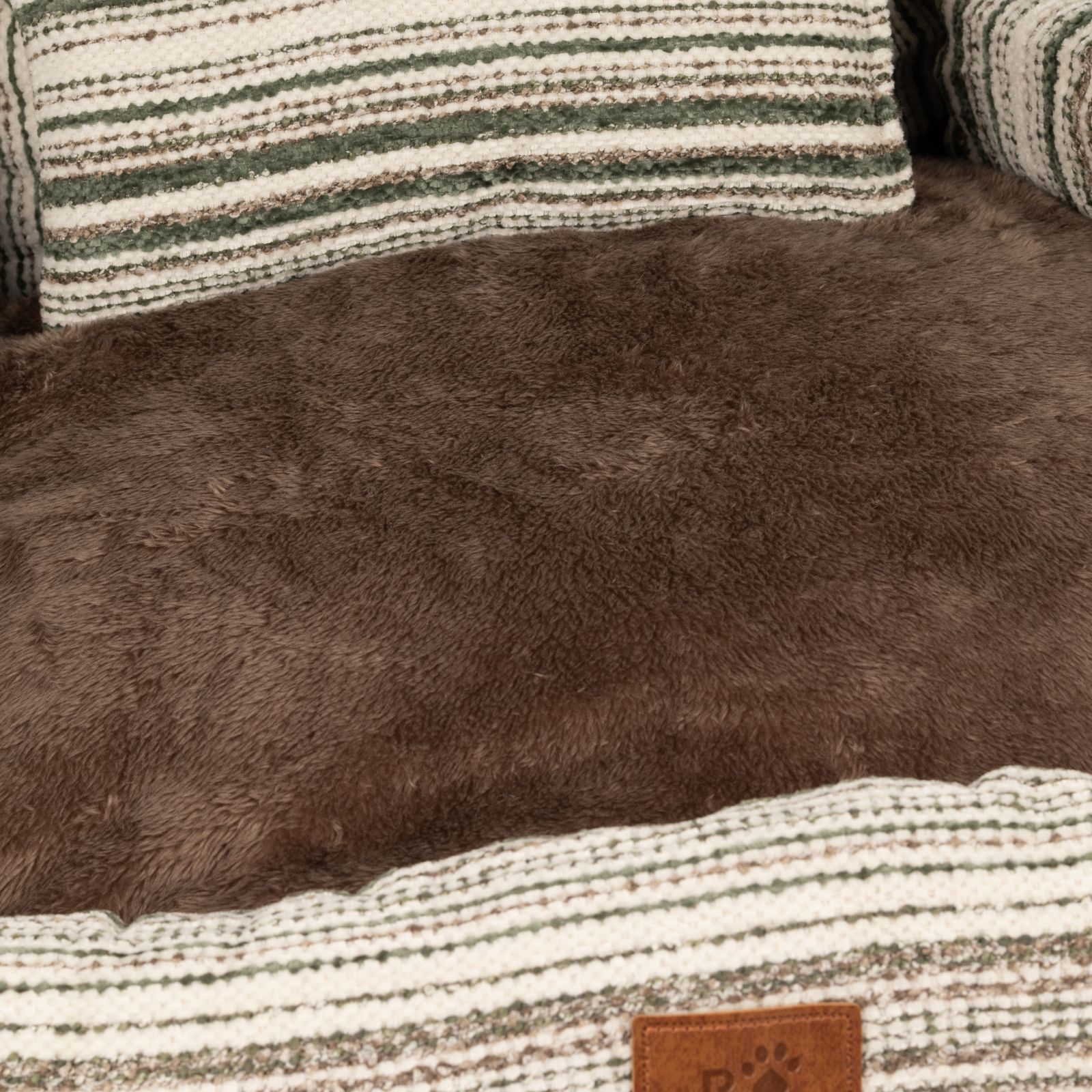 PAW Bed – Sofá Mediano – Rayas Marrones – 60 × 60 × 28 cm - Imagen 10