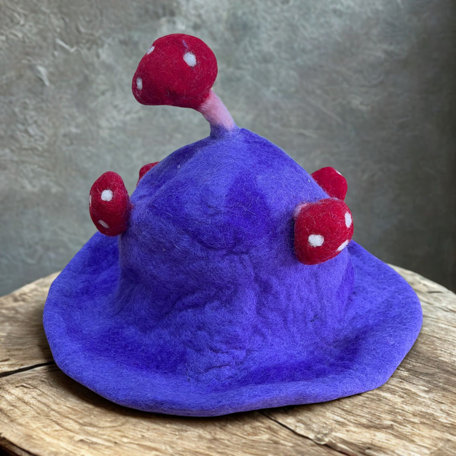 Sombrero de hongo de fieltro - Bruma púrpura de ensueño - Imagen 3