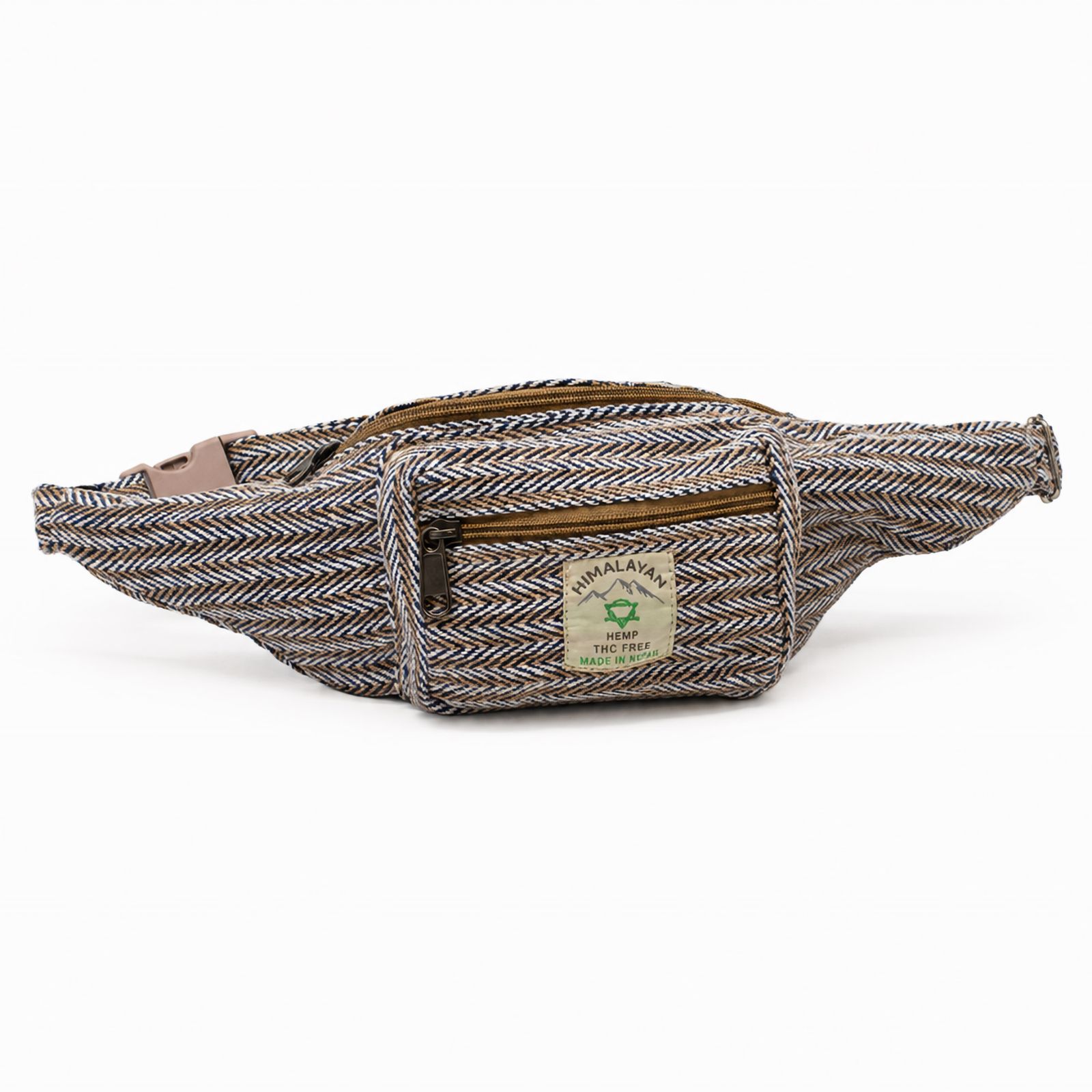 Bolso Tipo Cinturón de Estilo Cáñamo y Algodón (o Riñonera) - Azul