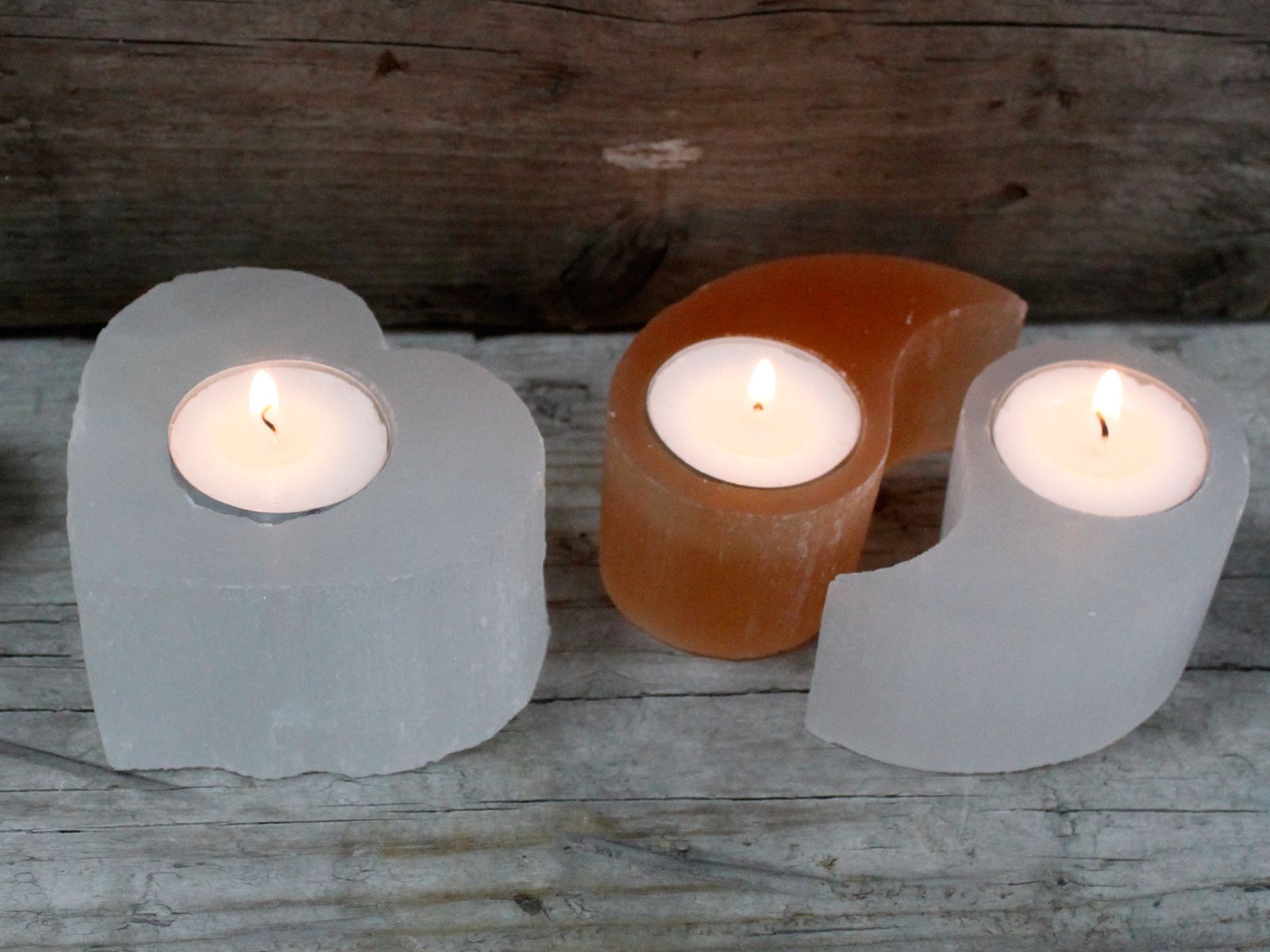 Candelabro Selenite Yin Yang - Imagen 3