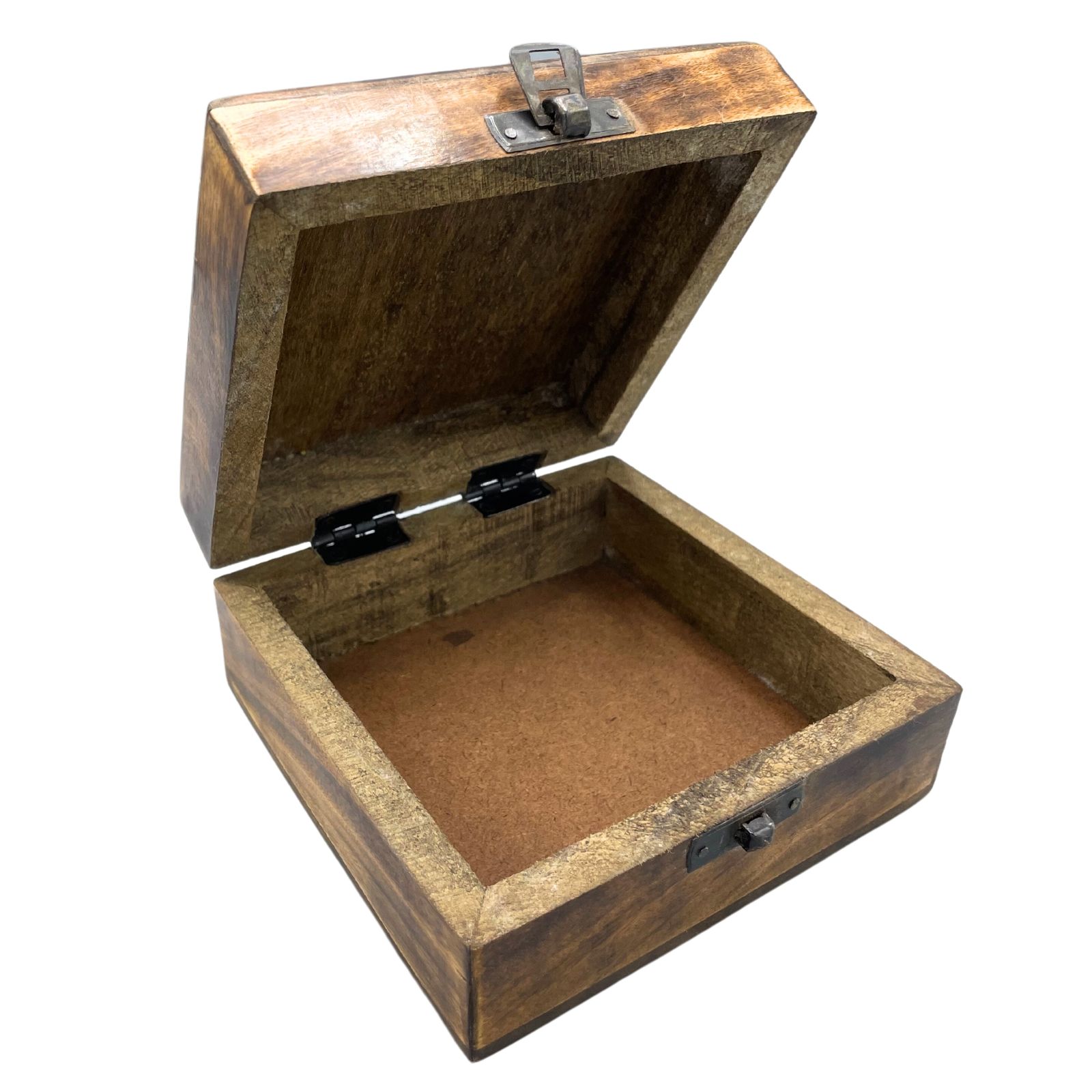 Caja de Recuerdos de Madera Cuadrada 13x13x6cm - Buda - Imagen 2