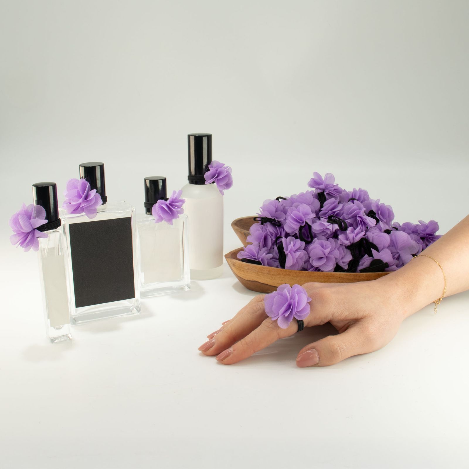 Anillos difusores de chiffón con fragancia - Lavanda - Imagen 2