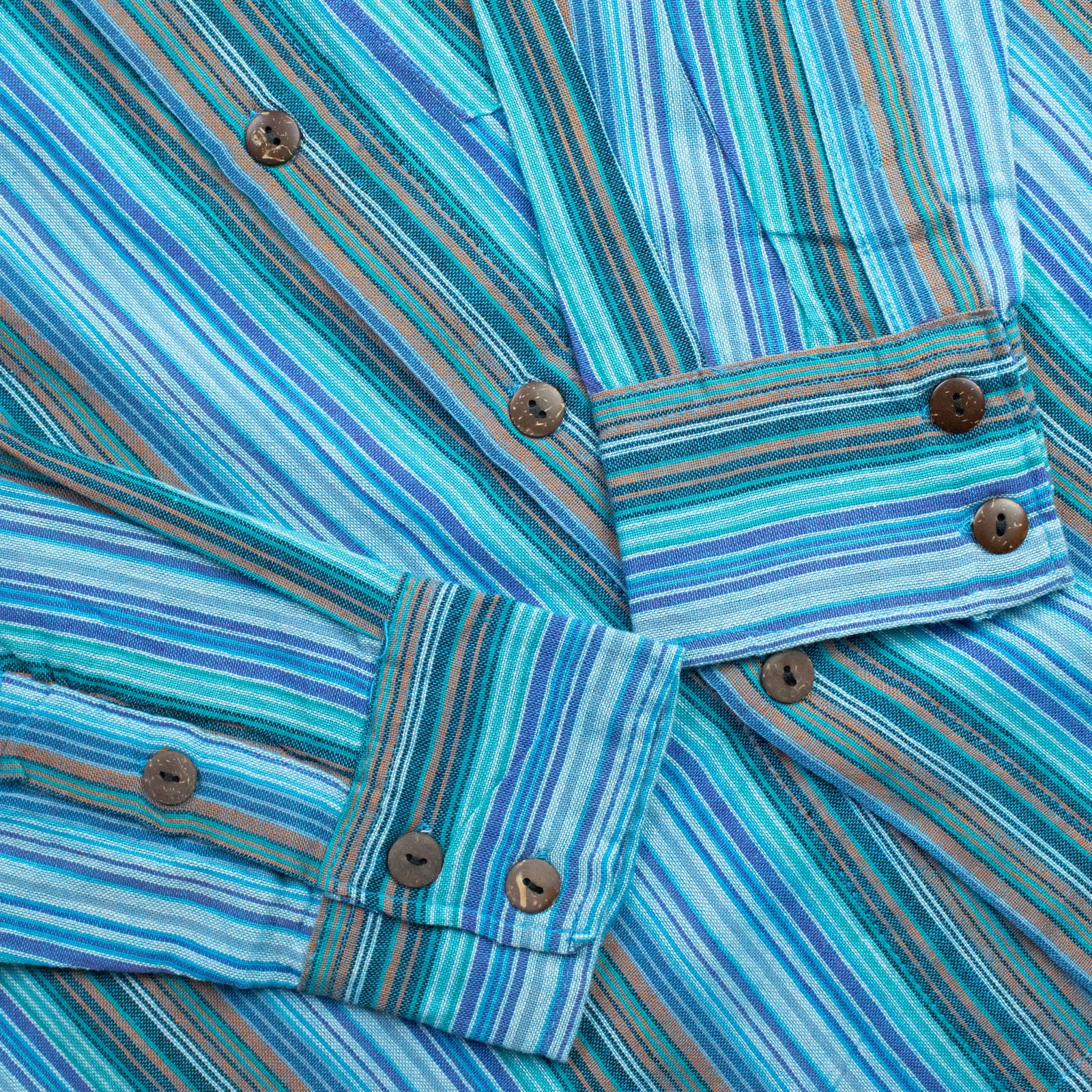 Nomad Sari Grandad Shirt - Turquesa - Mediano - Imagen 9
