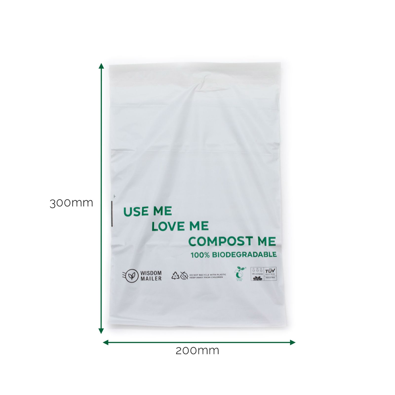 Sobre de correo biodegradable al 100% (200x300mm)