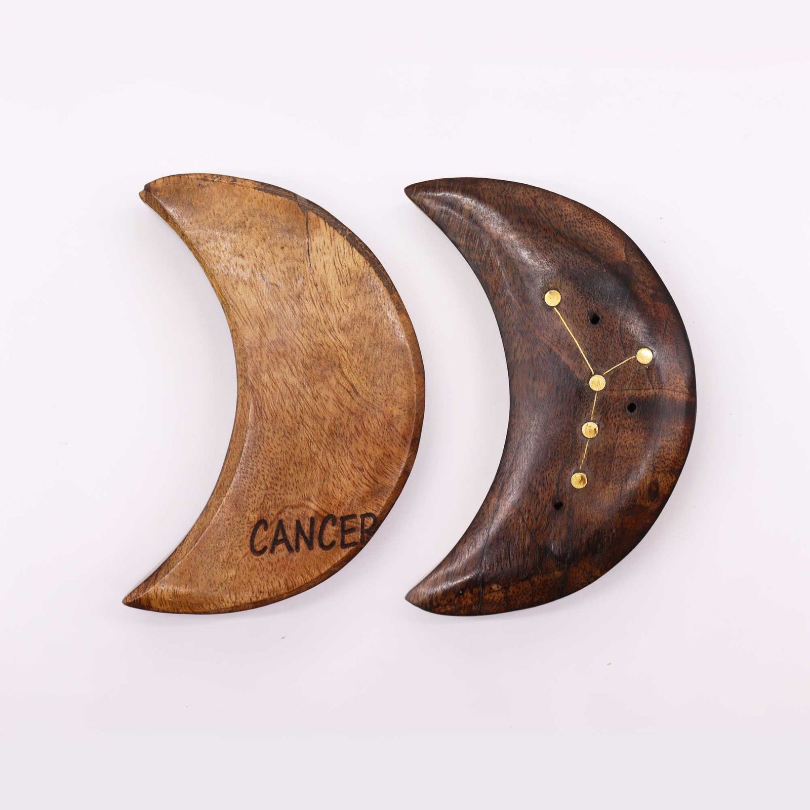Quemador de incienso con signos del zodíaco de latón grabado - Luna - Imagen 9