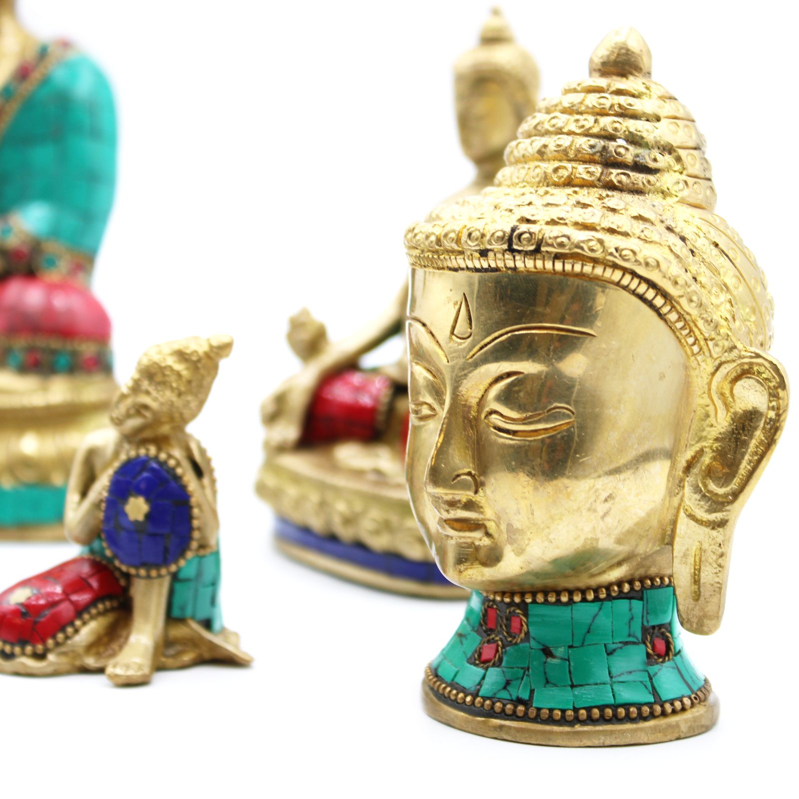 Figura de Buda de Latón - Cabeza Med - 8 cm - Imagen 2