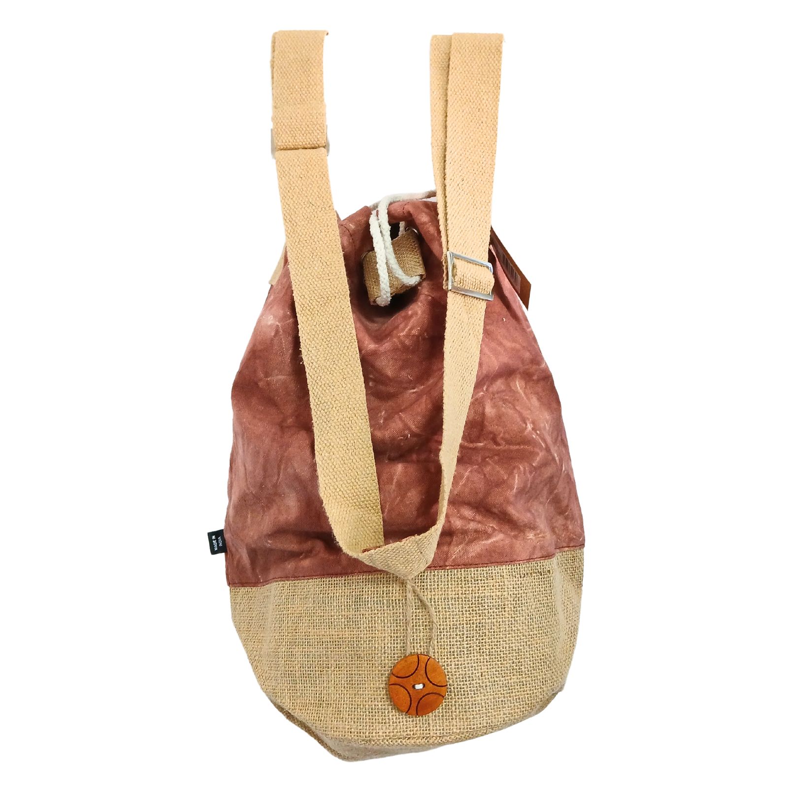 Mochila 100% Natural - Efecto Lavado Terracota - Hamsa - Imagen 2