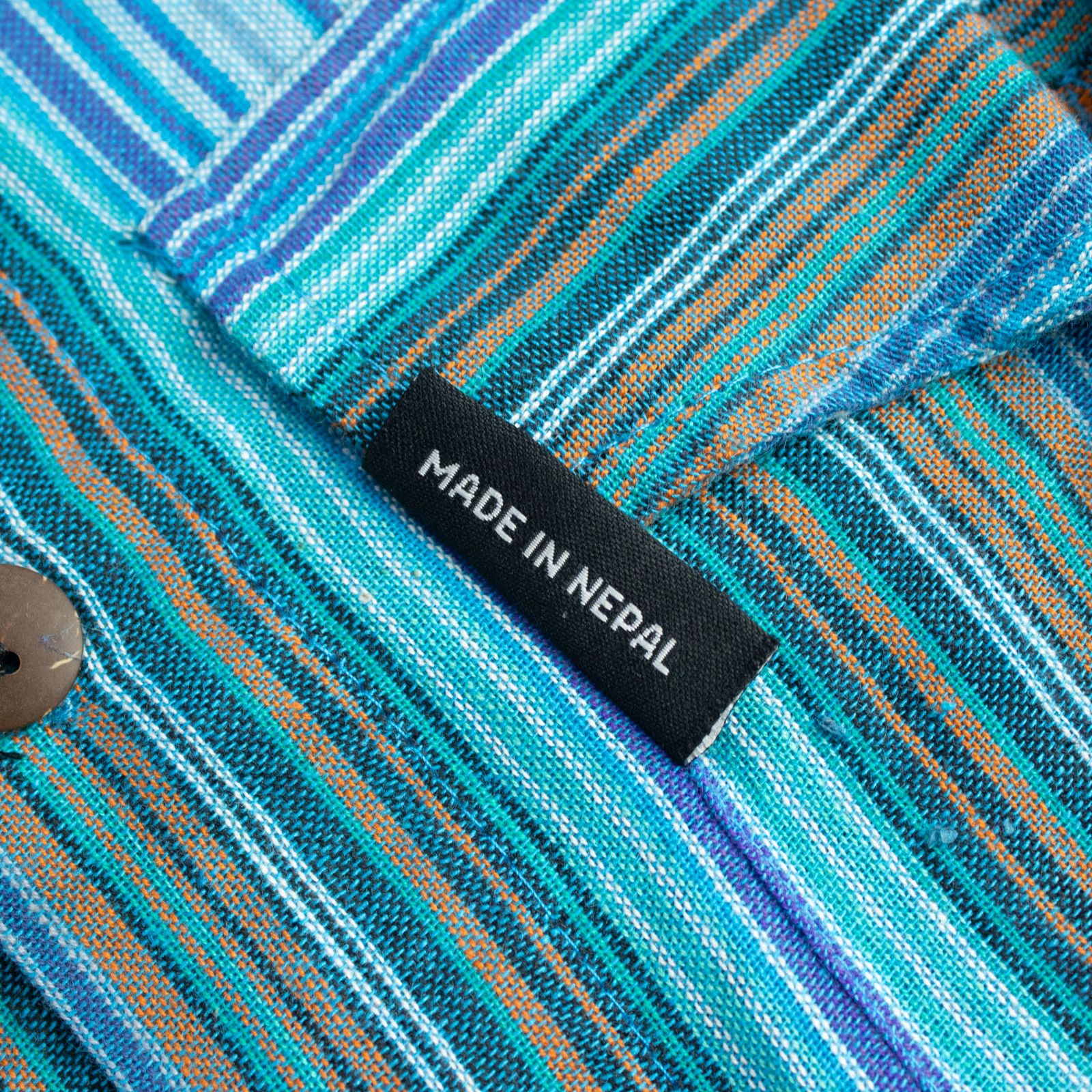 Nomad Sari Grandad Shirt - Turquesa - Mediano - Imagen 10
