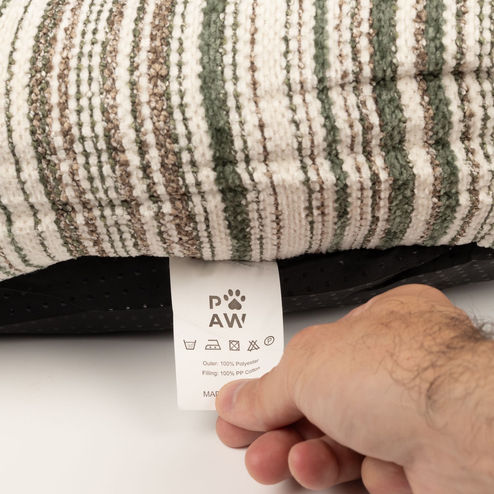 PAW Bed – Sofá Mediano – Rayas Marrones – 60 × 60 × 28 cm - Imagen 7