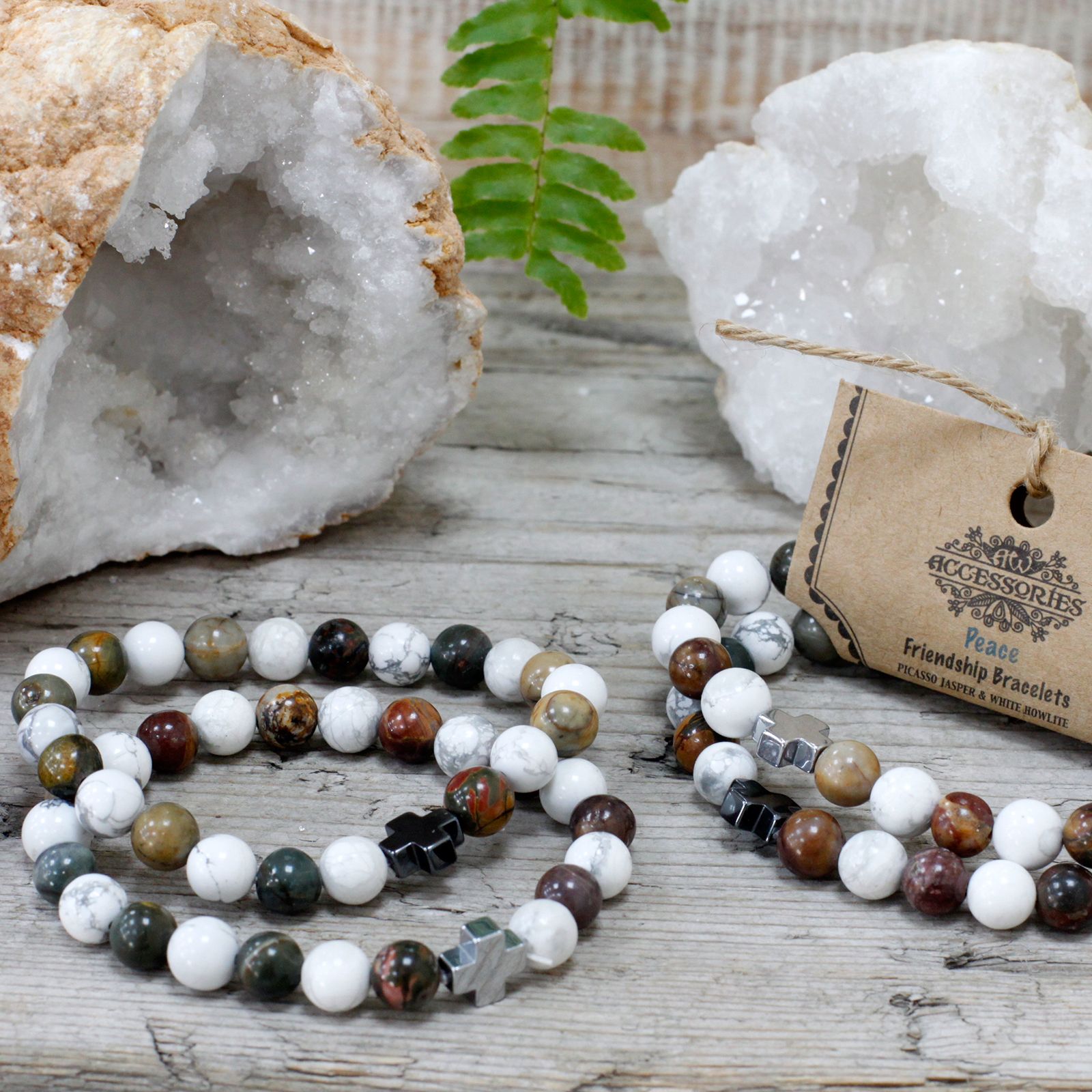 2 Pulseras con Piedras Preciosas - Paz - Imagen 2