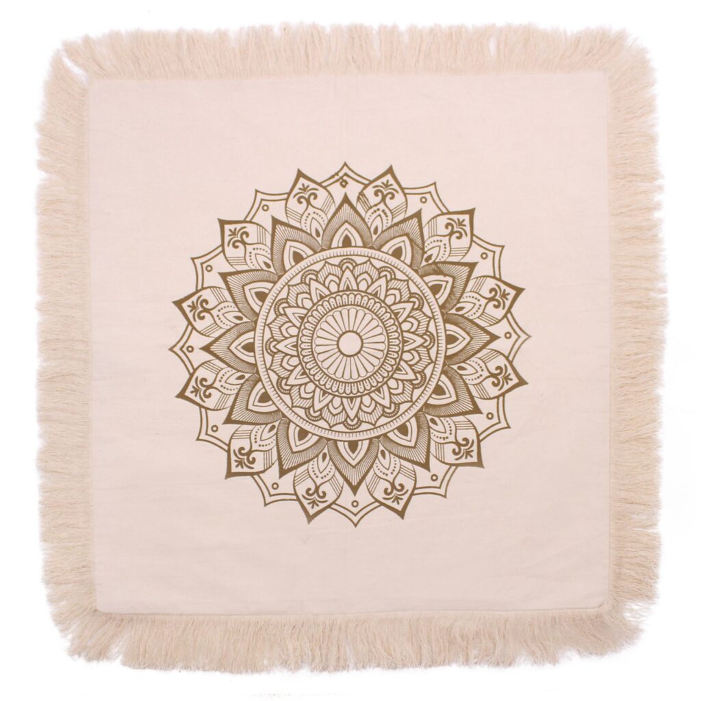Cojín Lotus Mandala - 60x60cm - bronce