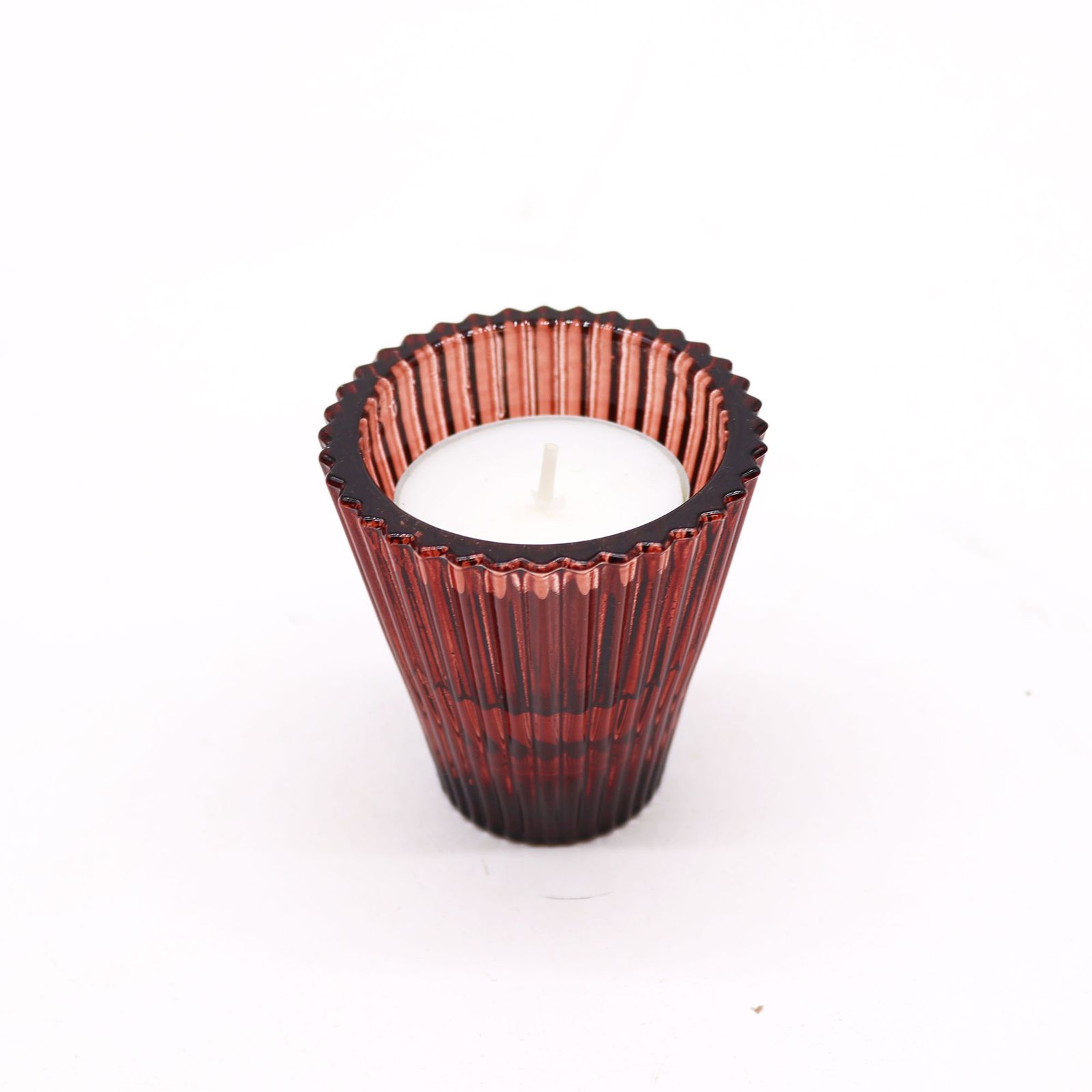 Portavelas reversible para cena / vela de té - Rojo Vampiro - Imagen 2