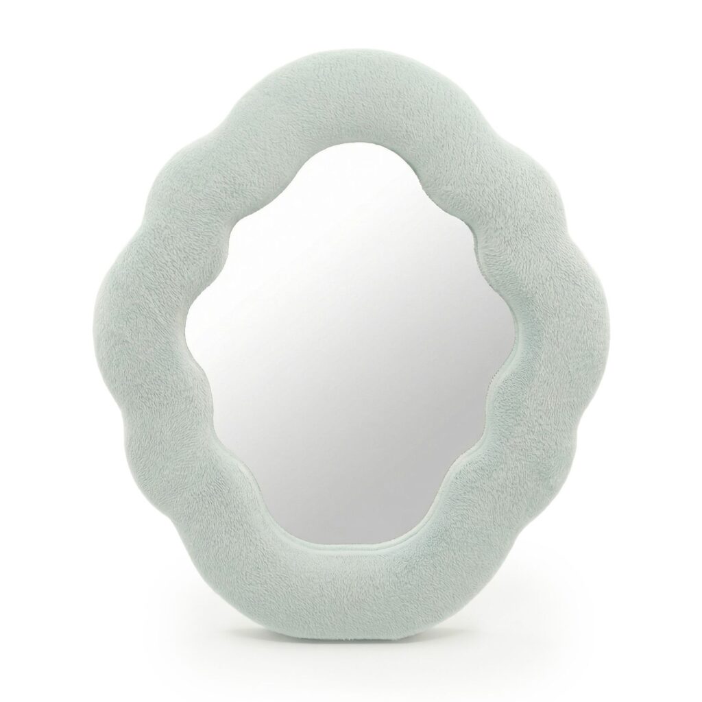 Espejo suave y ondulado – Nube – Azul nube (28x24x2.3cm)