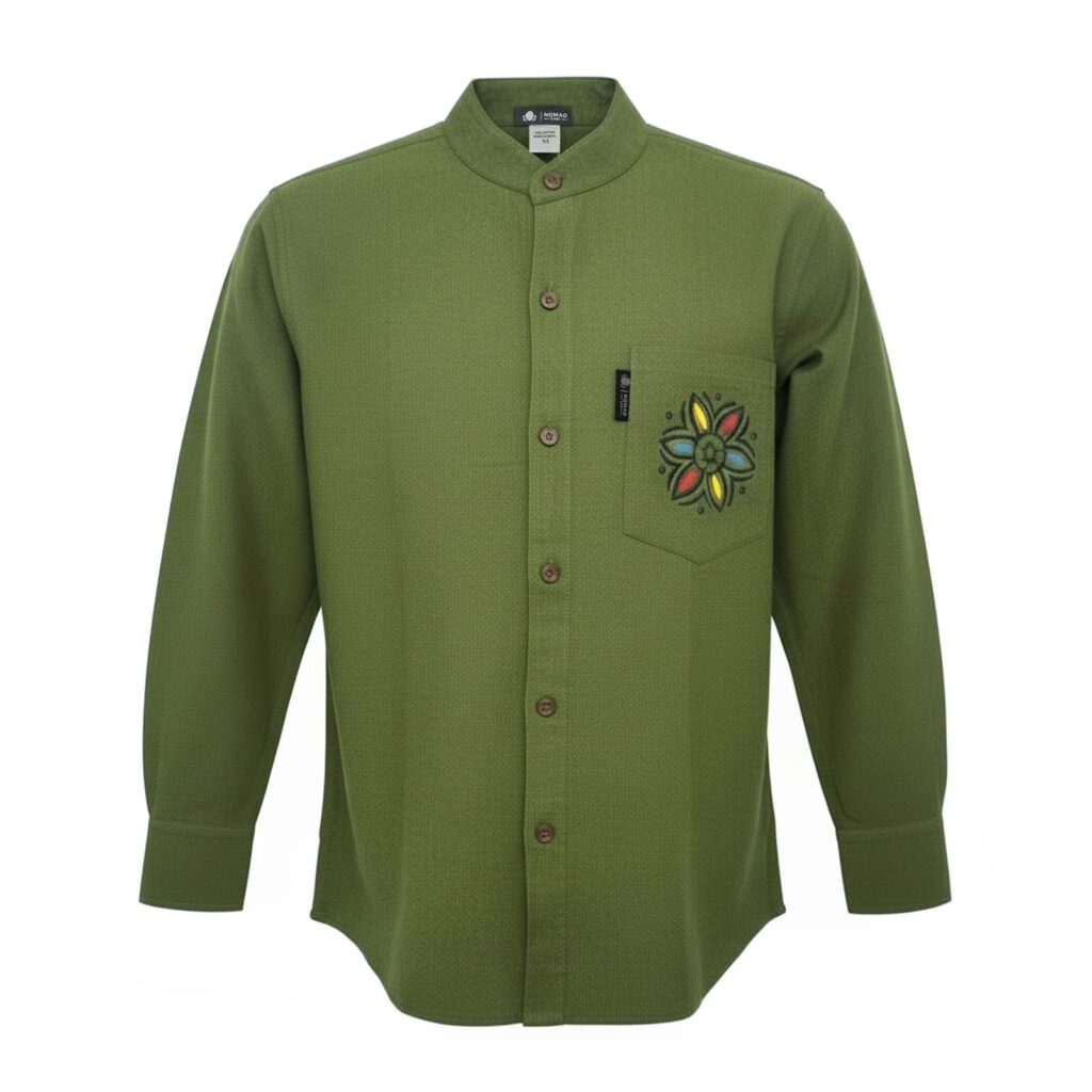 Nomad Sari Kathmandu Shirt - Verde Bosque - Mediano