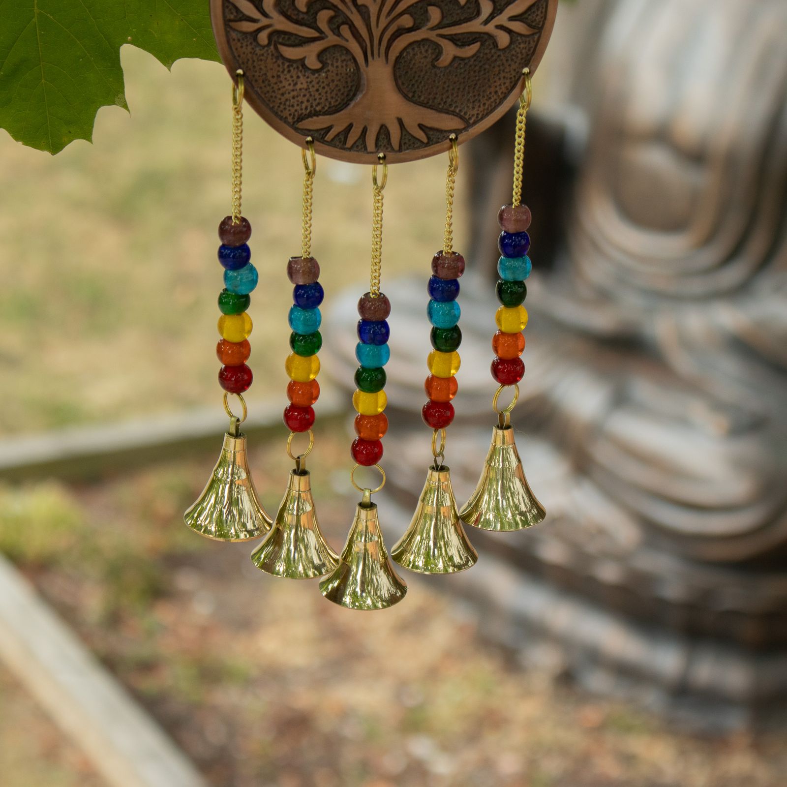 Campanas Indias - Arbol de la Vida Mediano - Chakra 5 Campanas - 10x36cm - Imagen 9