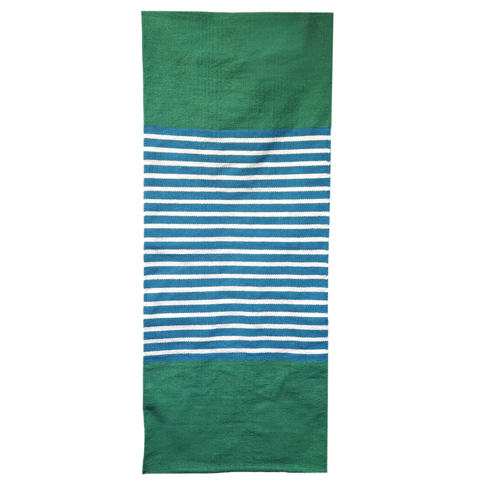 Alfombra India de Algodón - 70x170cm - Azul/ Verde - Imagen 5