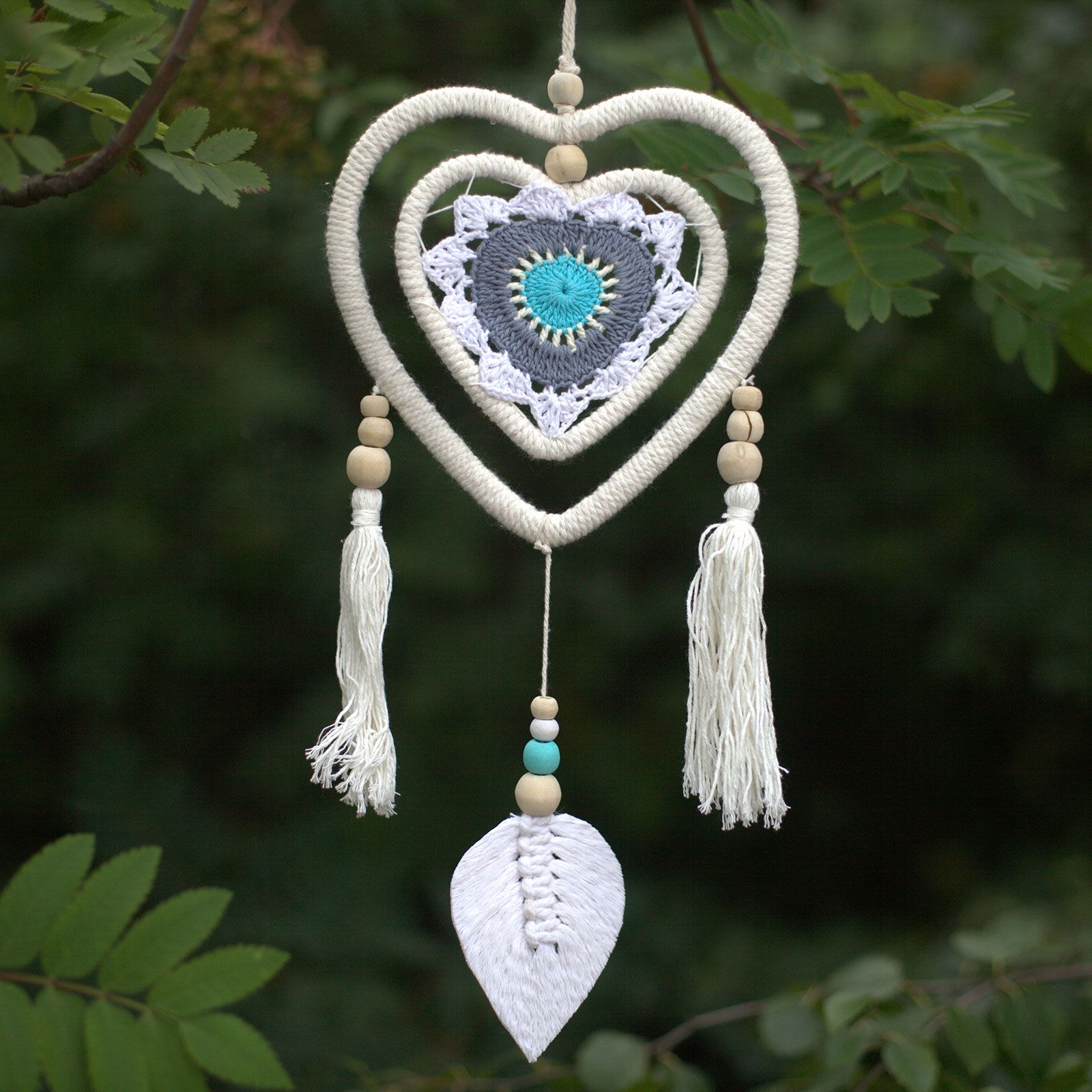 Atrapasueños - Corazón Multicolor Mediano - Imagen 6