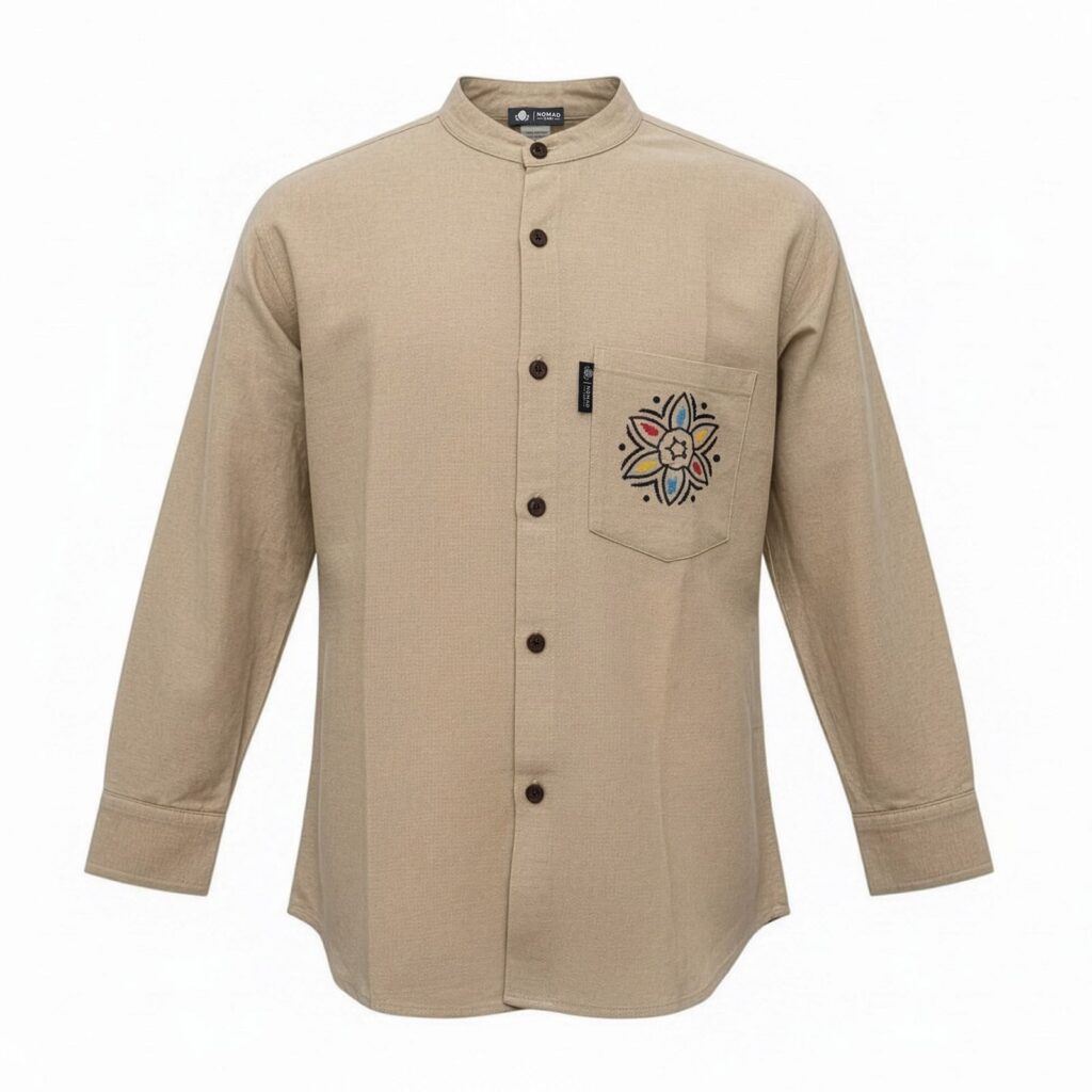 Nomad Sari Kathmandu Camisa - Piedra - Mediano