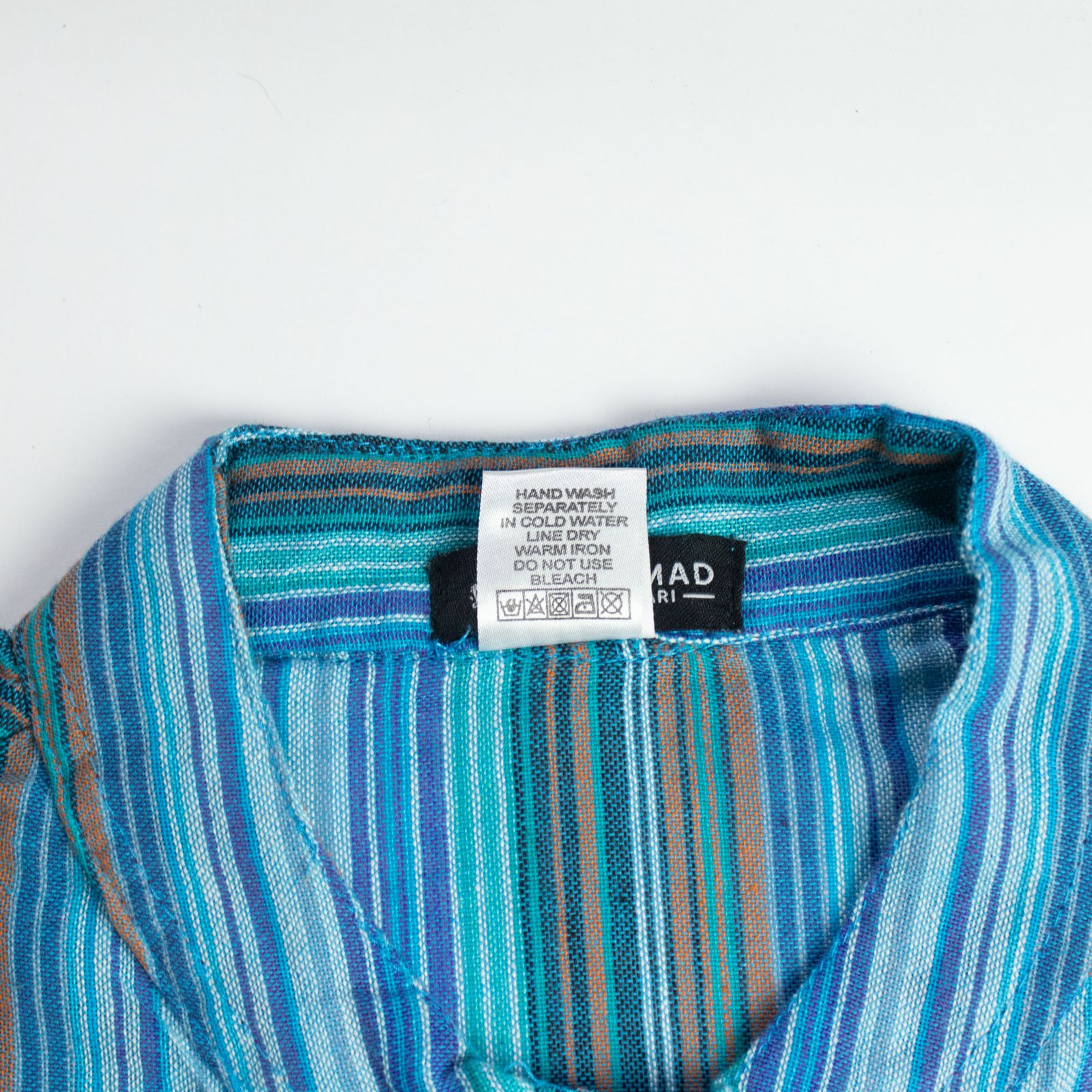 Nomad Sari Grandad Shirt - Turquesa - Mediano - Imagen 4