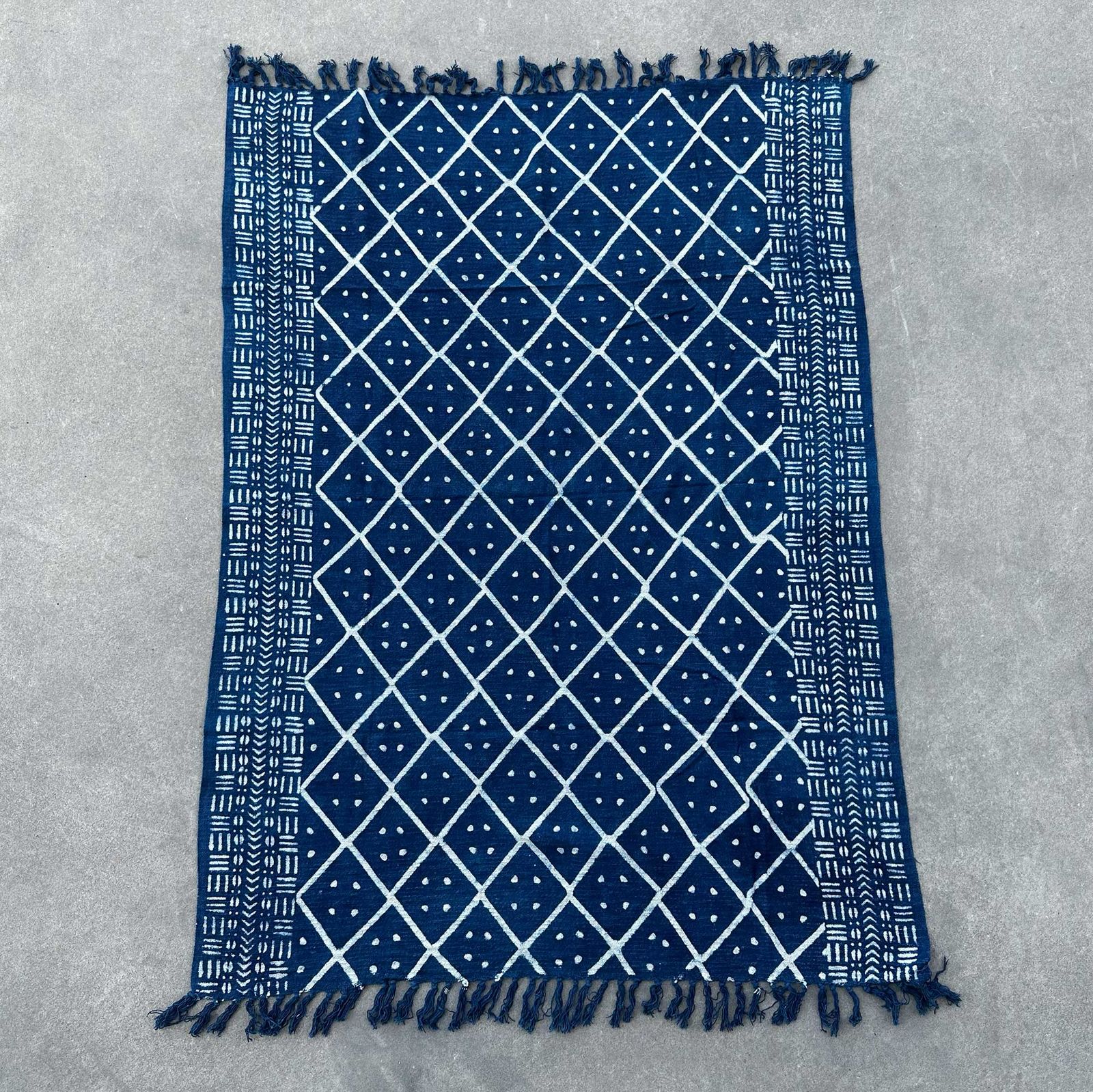 Manta índigo hecha a mano - 170x120cm - Midnight Heerak - Imagen 2
