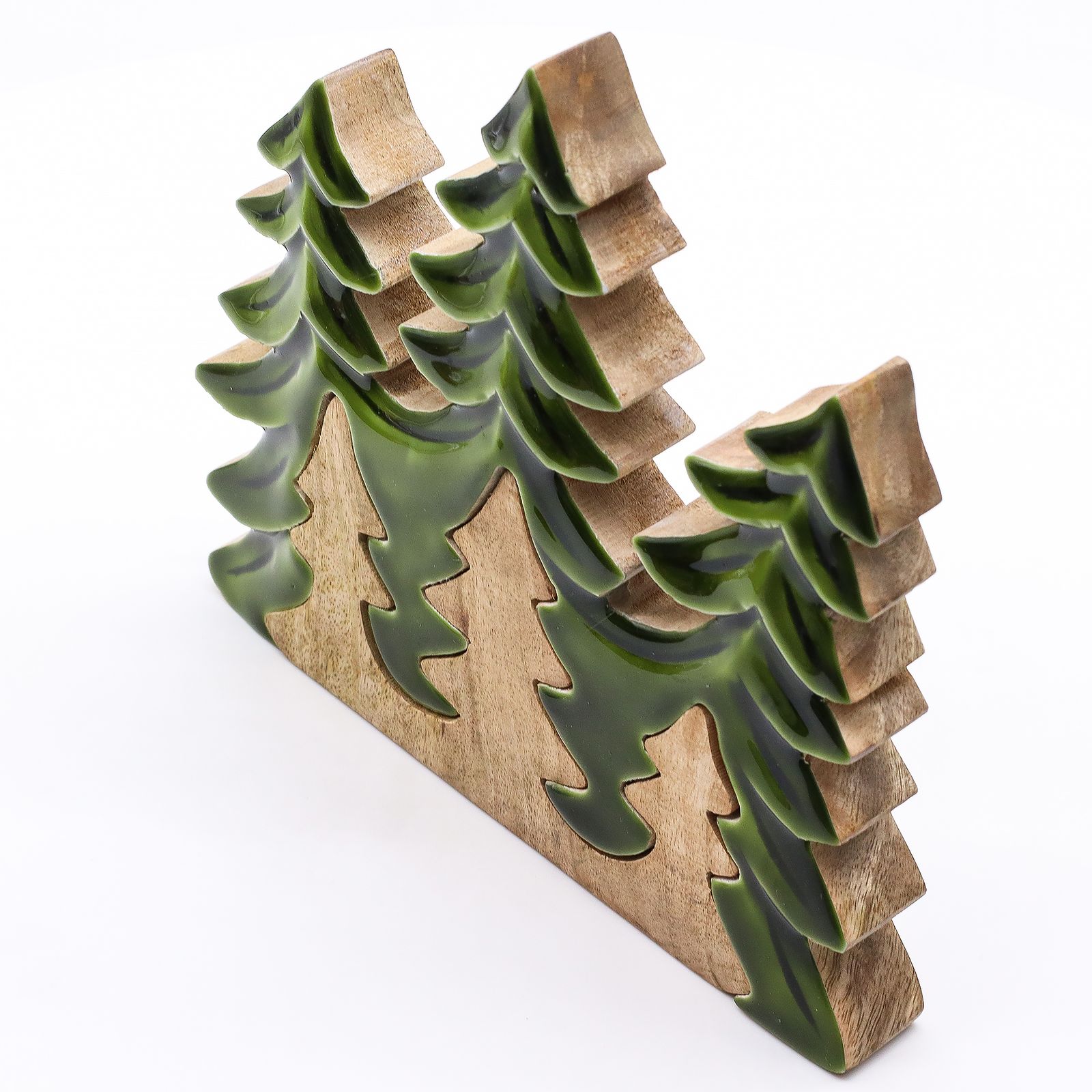 Perdido en el bosque - Decoración de madera 3D de tres árboles - 20x23 cm - Imagen 9