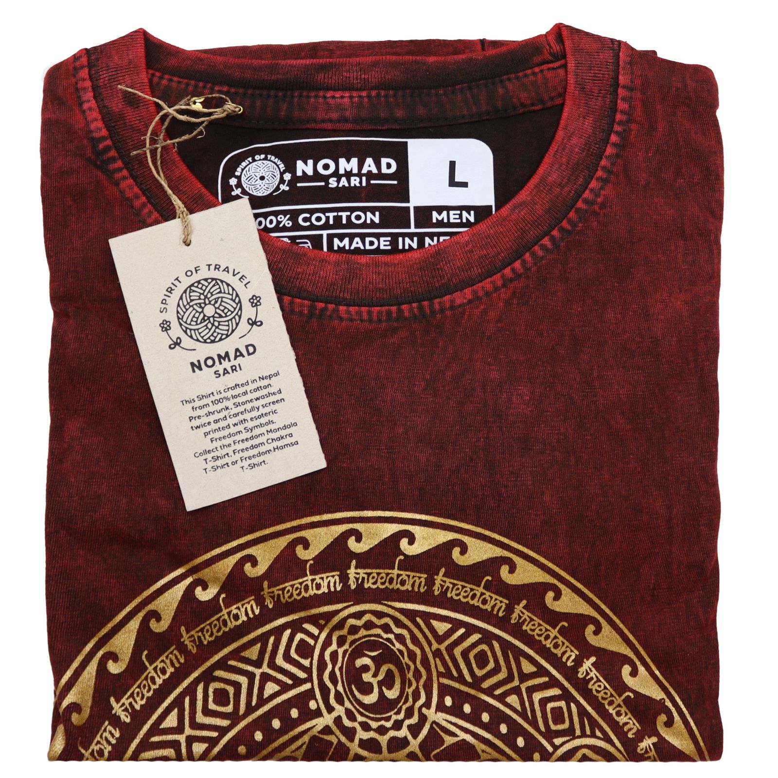 Camiseta Nomad Sari Grande - Chakra - Granate - Imagen 2