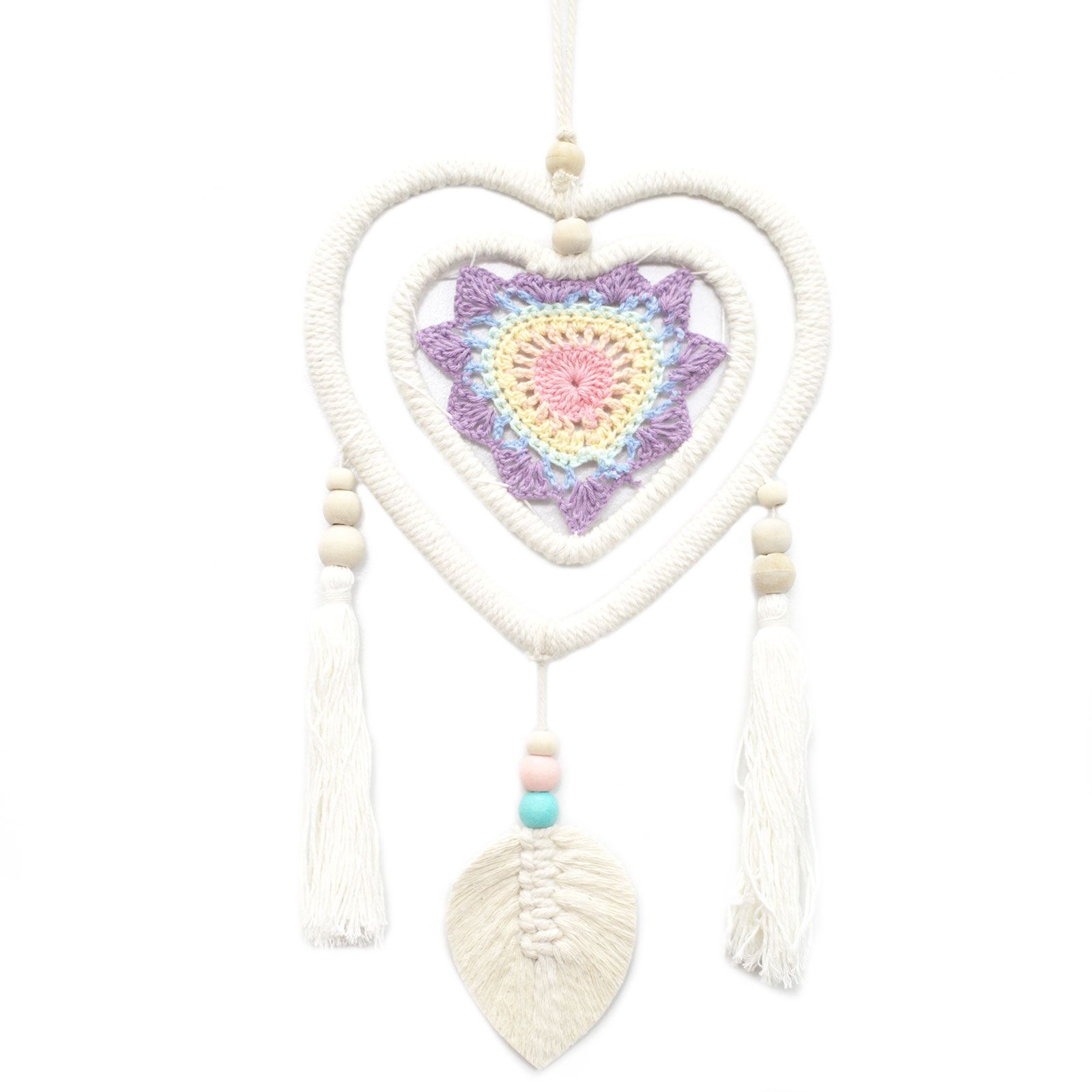 Atrapasueños - Corazón Multicolor Mediano - Imagen 5