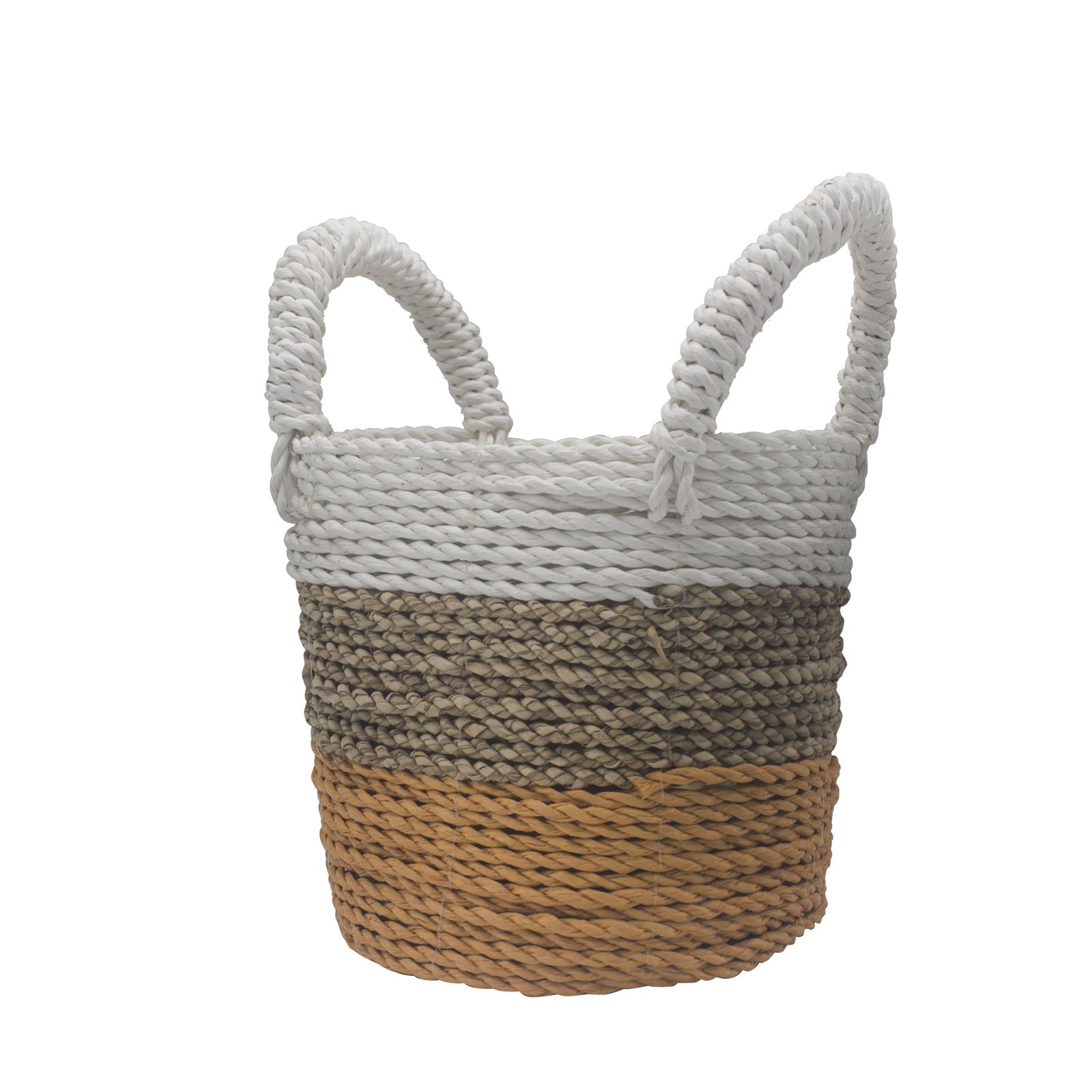 Juego de cestas de algas marinas - Naranja/Natural/Blanco - Imagen 4