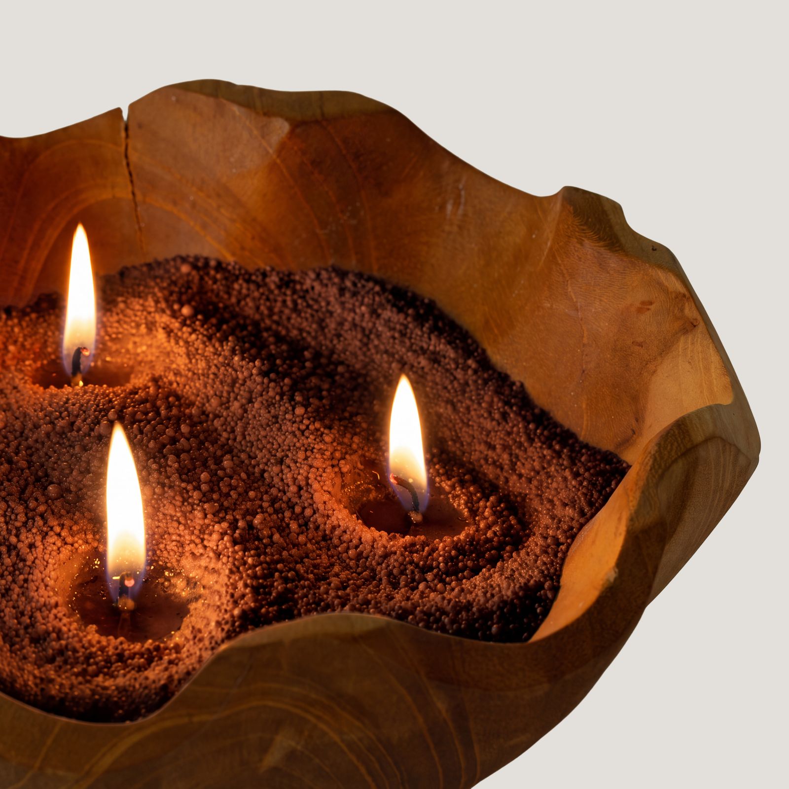 Vela perfumada de arena - Marrón Mocha - Cristal Carmesí - 300 g - Imagen 12