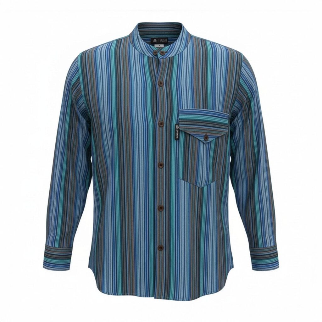 Nomad Sari Camisa de abuelo - Turquesa - Grande